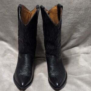 Palomino Cowgirl/Cowboy Pointed Toe Black Western Leather Boots Size 7.5B